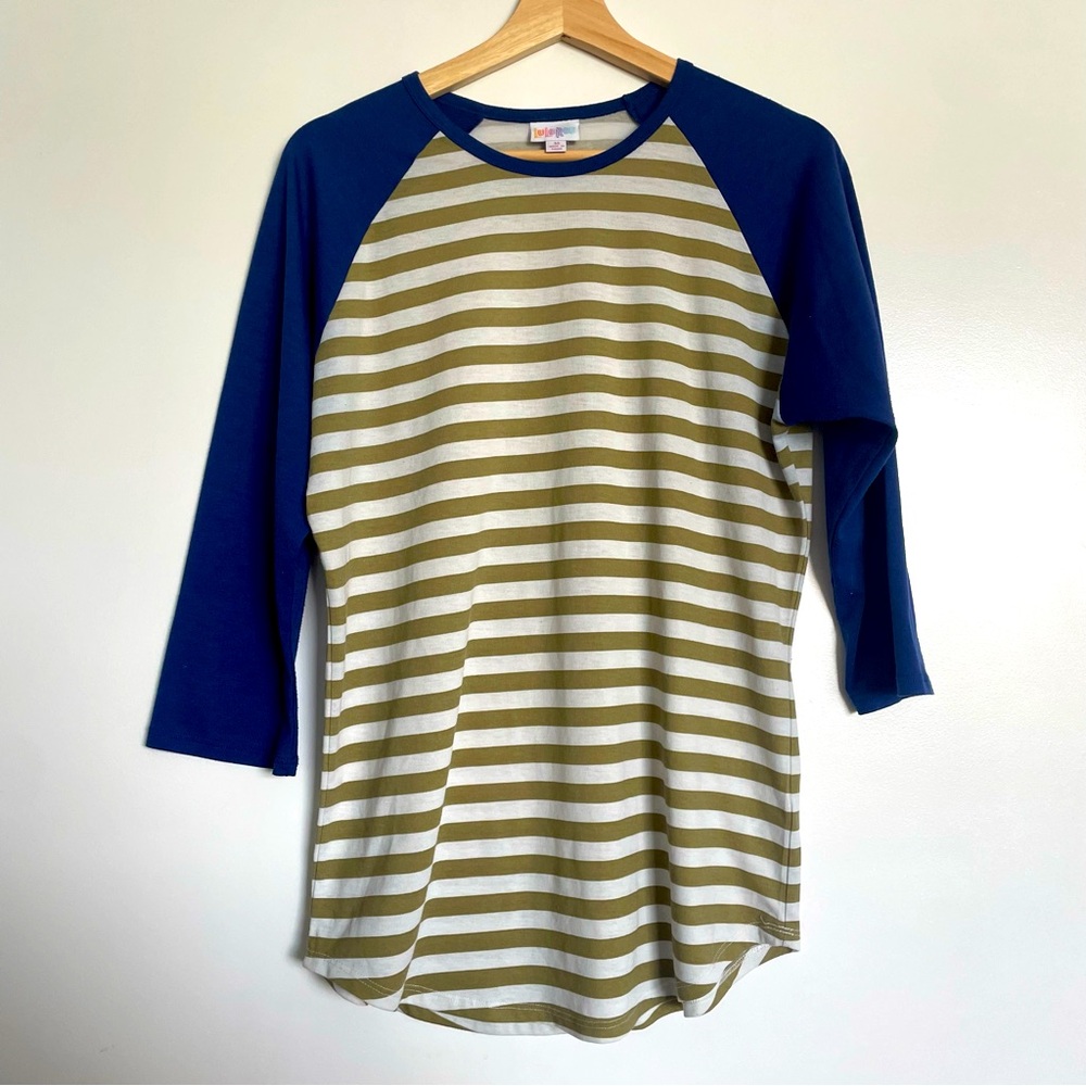 Cozy and Colorful Baseball Tee with 3/4 Length Sleeves